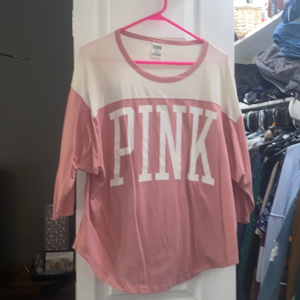 Oversized medium 3/4 sleeve T-shirt from pink VS